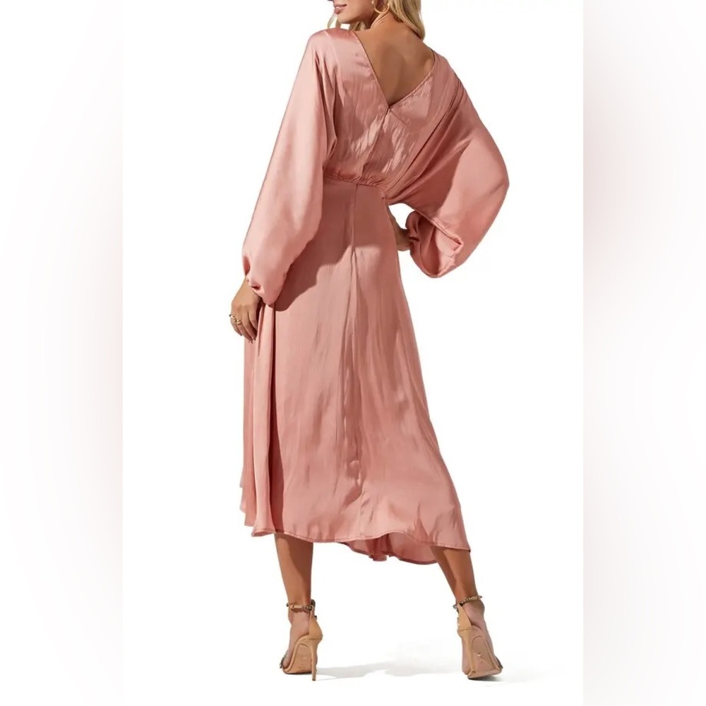 Astr Blush Satin Gown - Picture 2 of 10